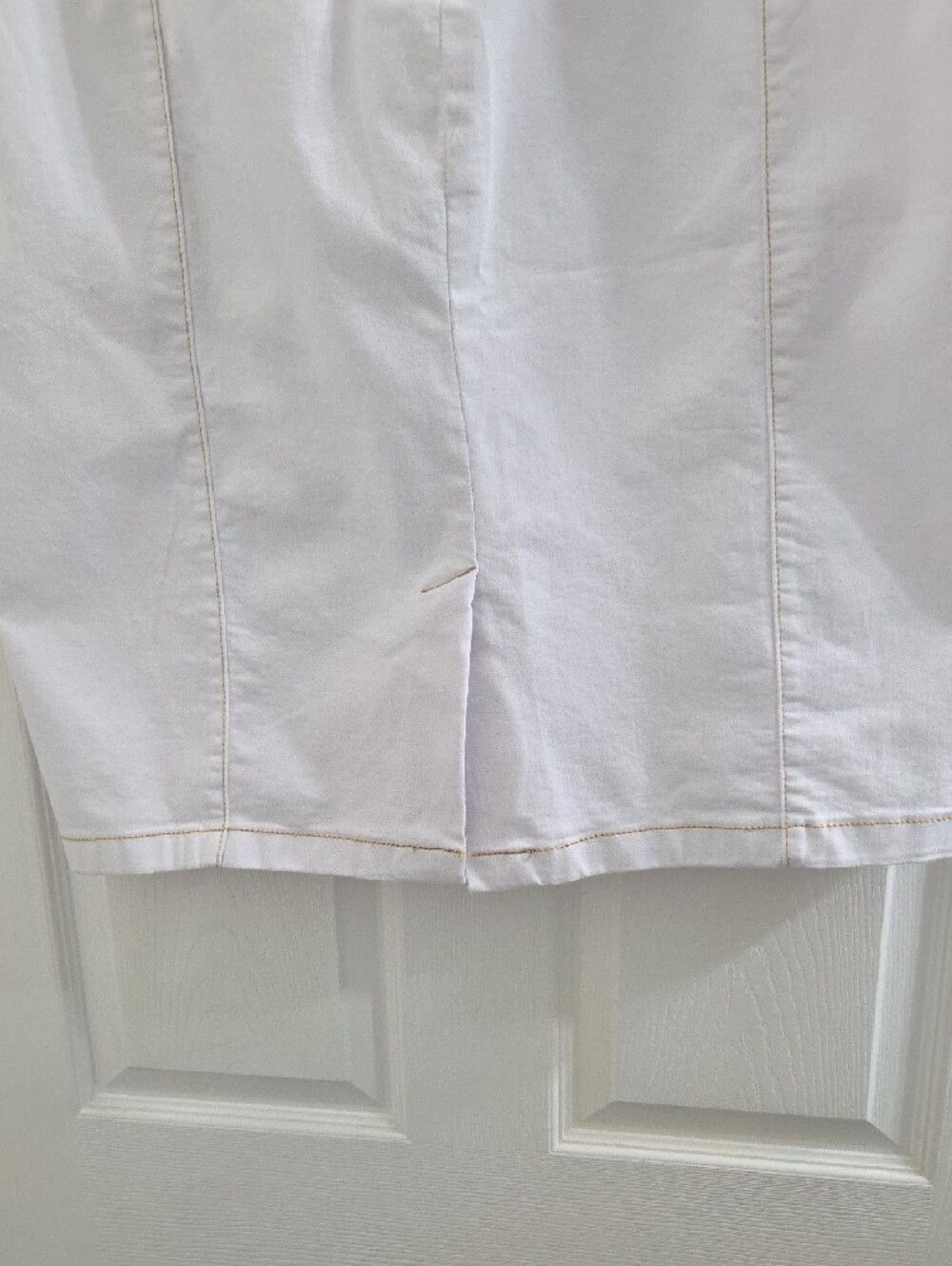 Ashley Stewart Denim Mini Skirt with Gold Buttons - Picture 7 of 8
